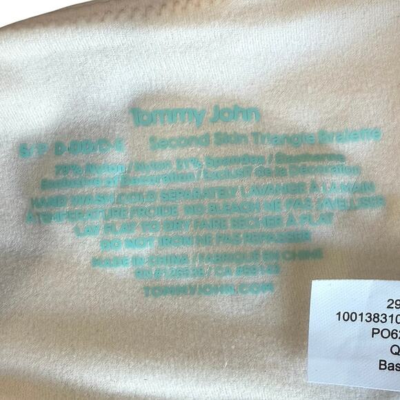 New Pale Pink Triangle Bralette Small D-DD Removable Pads Wireless Classic Basic - Picture 7 of 10